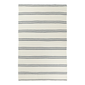 Yard Dusk Blue Woven Stripe Bedspread